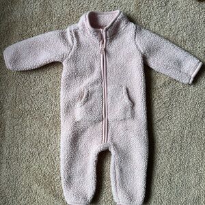 Cozy Pink Sherpa Kids One Piece